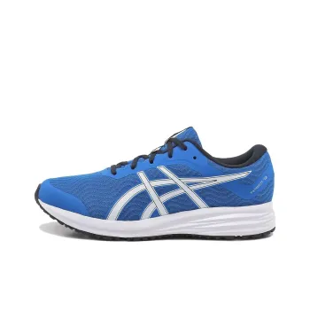 Asics Patriot 12 Wear-Resistant Breathable Slip-Resistant Low-Top Running Shoes Blue White