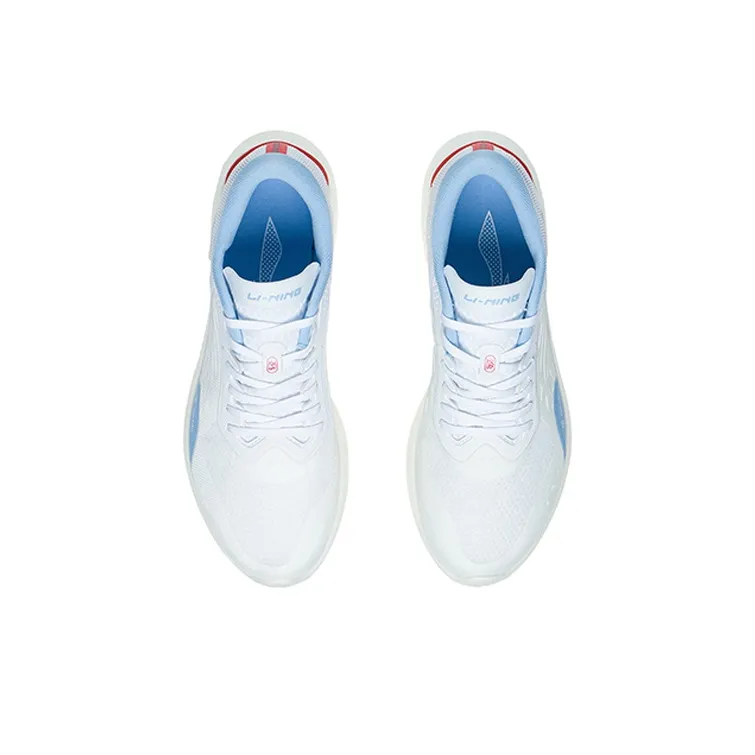 LiNing Qingyi Slip Resistant, Abrasion Resistant, Breathable, Lightweight Low Top Casual Shoes Women's White Blue-3