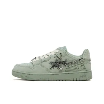 BAPY x A BATHING APE STA Low Top Skateboard Shoes Women's Green