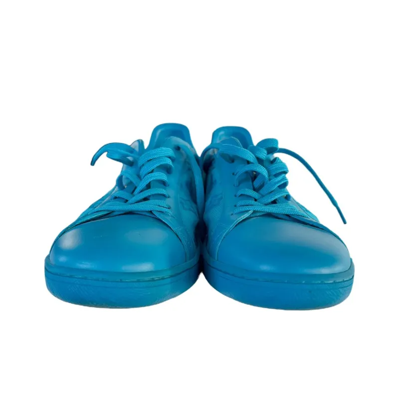 LOUIS VUITTON Luxembourg Sneakers 'Teal Logo Monogram'-3