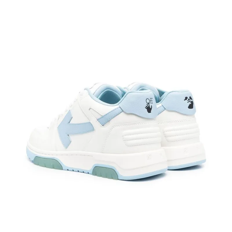 OFF WHITE Out Of Office Leather Sneakers 'White Blue'-3