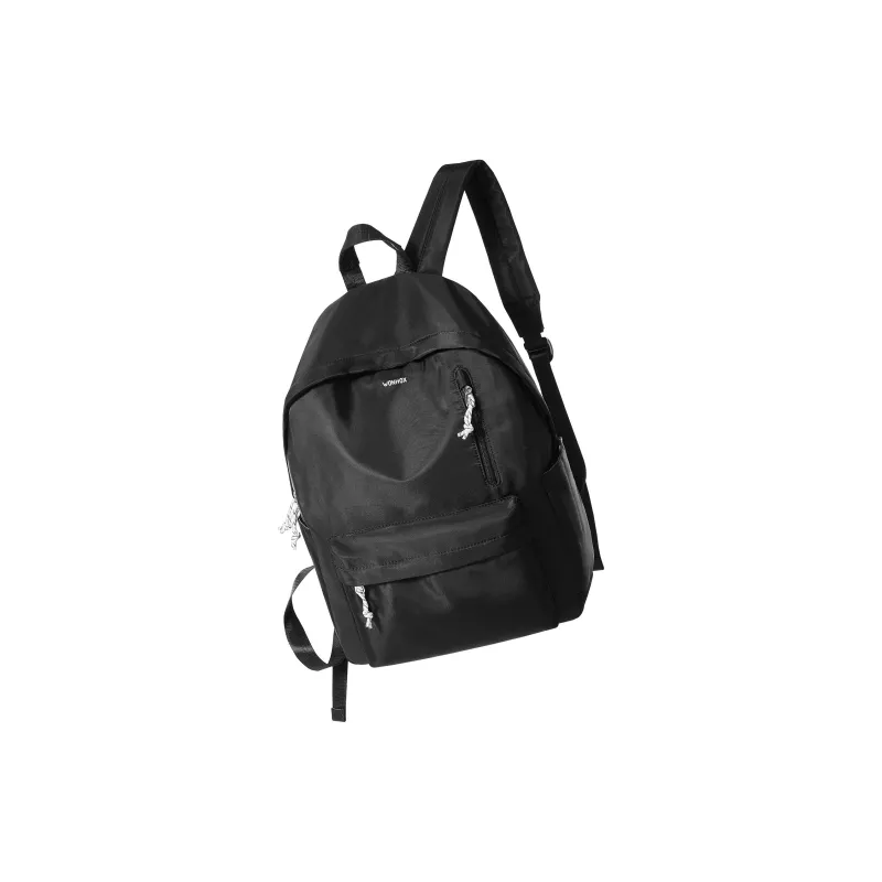 WONHOX Fabric Laptop Backpack Regular Unisex Black/White-0