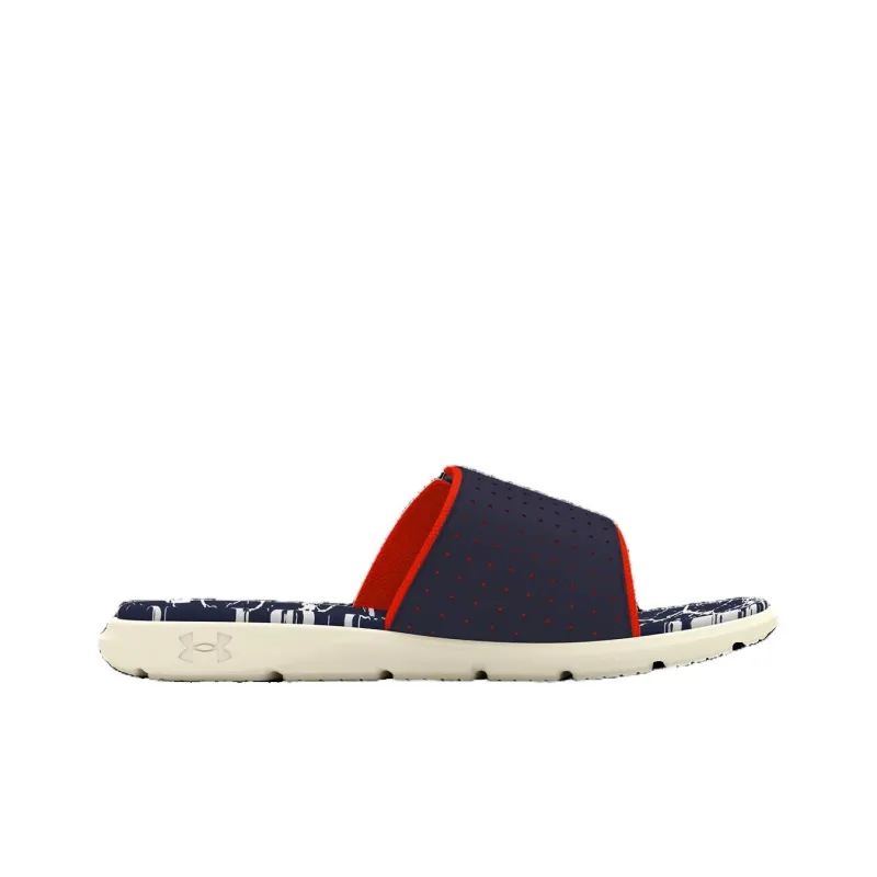 Under Armour Mercenary Quiet Slide Slippers Unisex Navy Blue-1