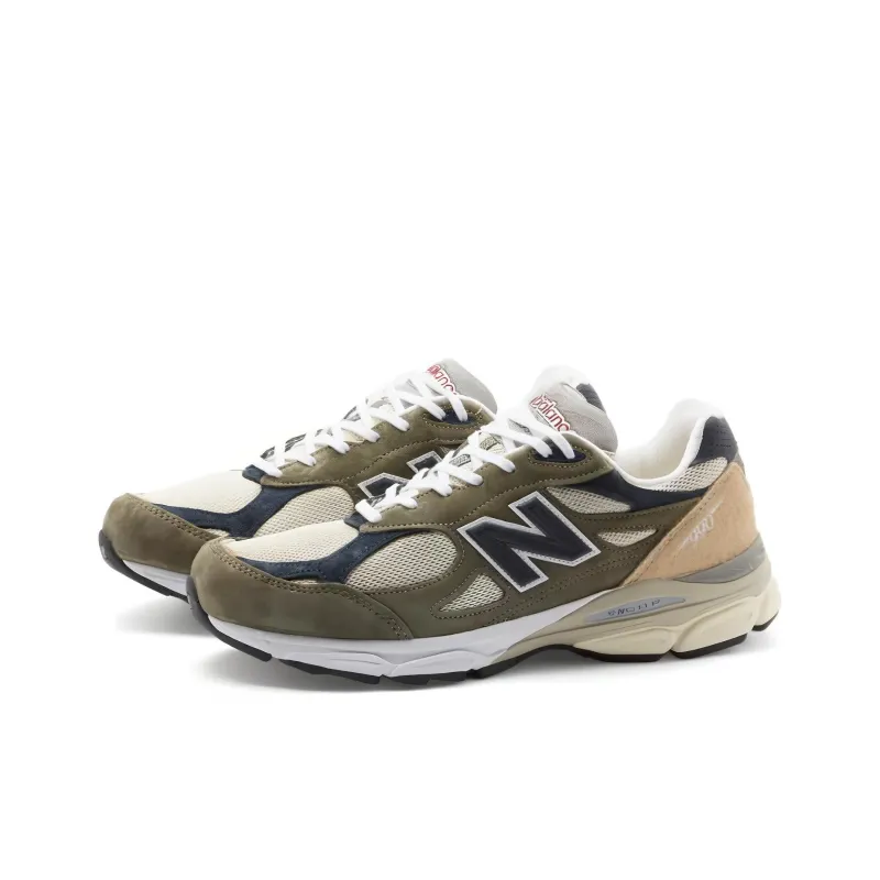 New Balance 990v3 MiUSA Grey Blue Olive-2