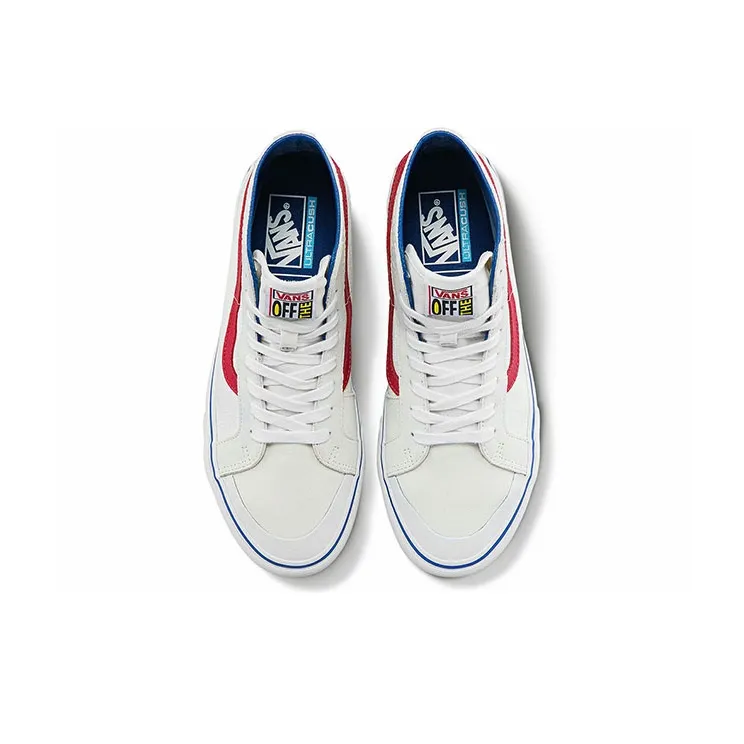 Vans Yucca X Vans SK8 HI 138 Decon Sf Low Top Casual Skateboarding Shoes Unisex White Red-2