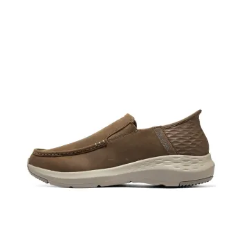 Skechers Slip Ins Slip Ins Technology Wear Resistant Low Top Casual Shoes Men's Brown