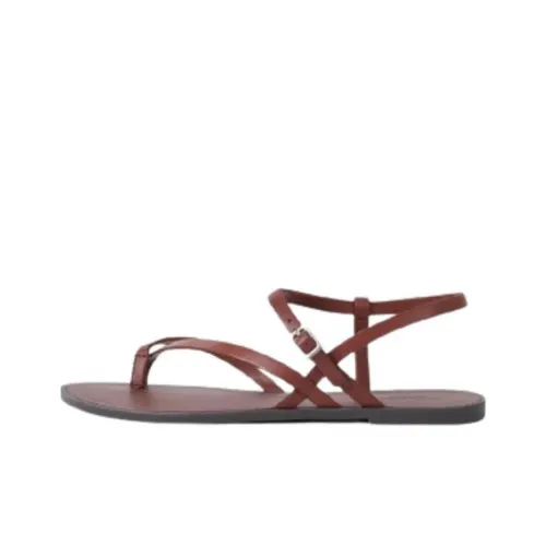 VAGABOND SHOEMAKERS 일자 스트랩 샌들 브라운 여성