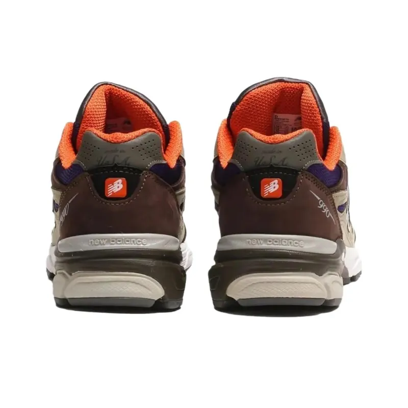 New Balance 990v3 MiUSA Teddy Santis Khaki Orange-3