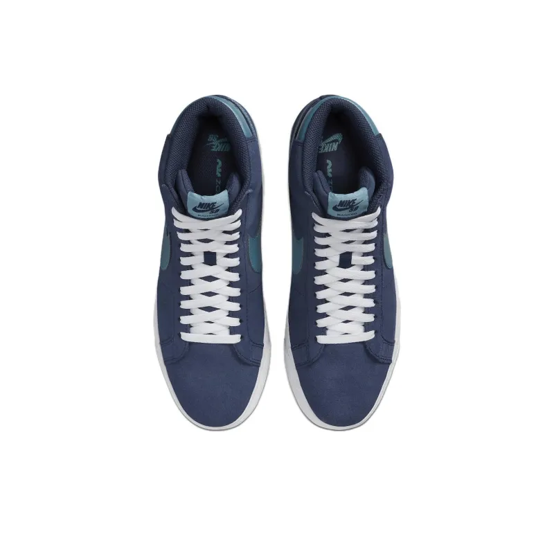 Nike Sb Zoom Blazer Mid Midnight Navy Noise Aqua-3
