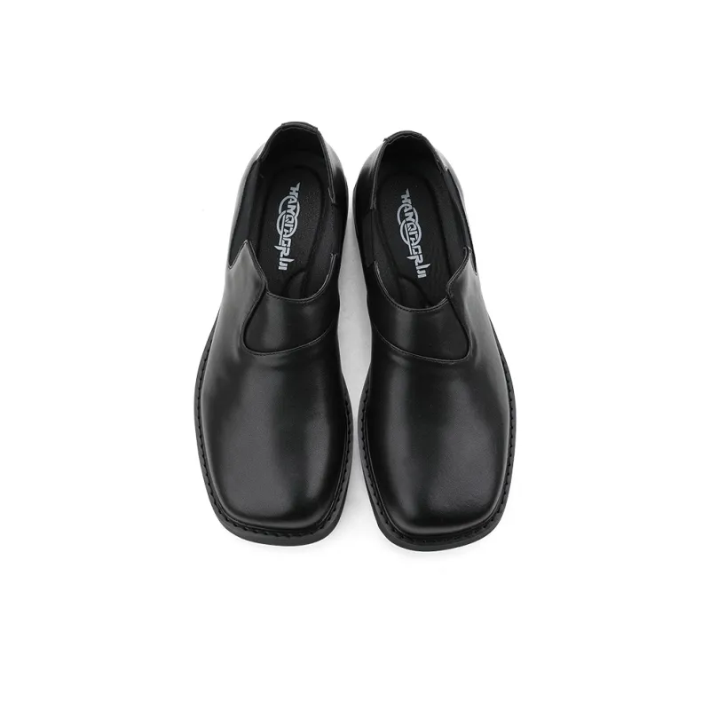 HANQIAORIJI Special shaped Series Casual Shoes 3cm Unisex Black-3