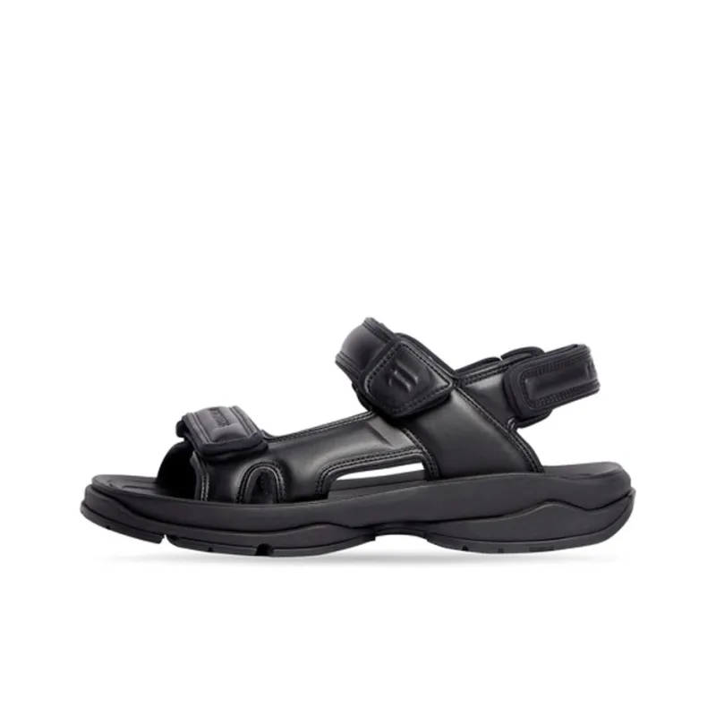 Balenciaga Tourist Sandals 'Black Technical Material'-0