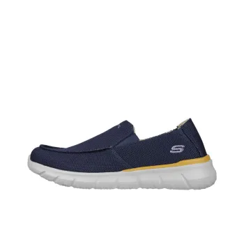Skechers Del Retto Malvern Cushioning Anti Slip Wear Resistant Breathability Low Top Casual Shoes Men's Blue Loose Fit