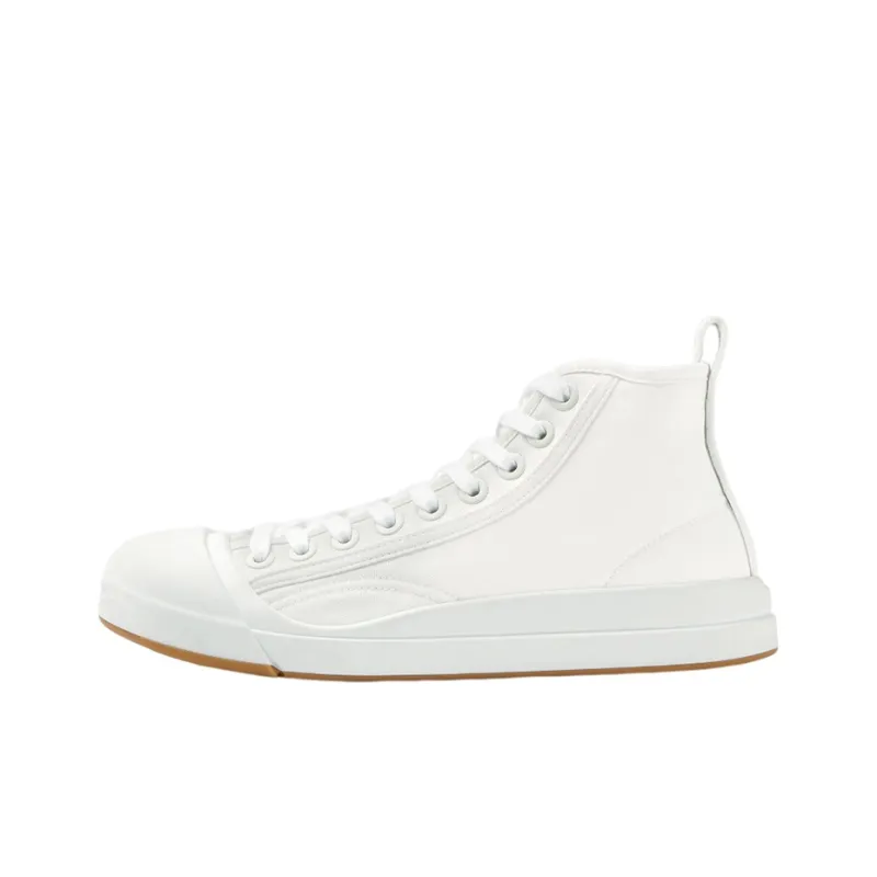Bottega Veneta Vulcan Stylish Skateboarding Shoes Women's White-0