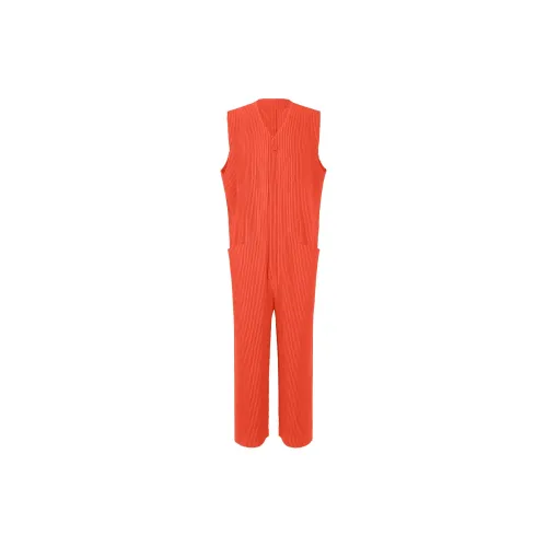 Homme Plissé Issey Miyake Jumpsuits Men Orange