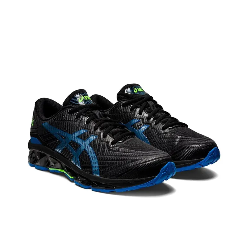 Asics GEL Quantum 7 Anti Slip Wear Resistant Low Top Running Shoes Men's Black Blue-2
