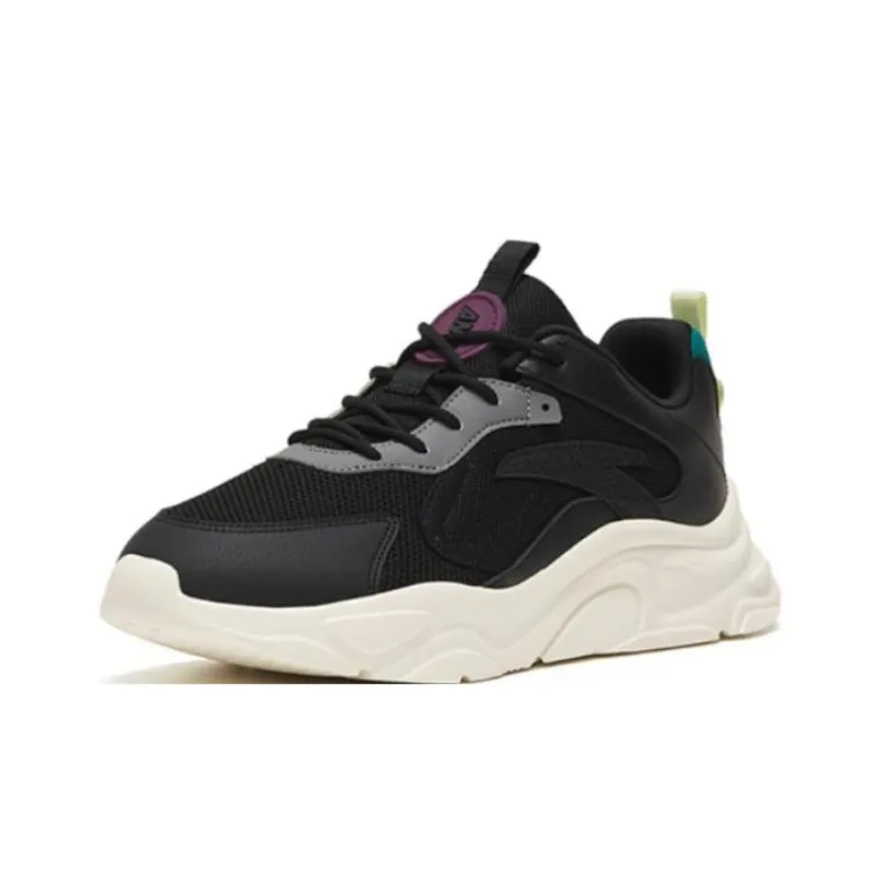 Anta Little Millennium 2.0 Anti Slip Wear Resistant Low Top Sports Casual Shoes Men's Black Gray Green-2