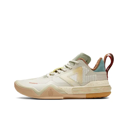 PEAK Wiggins AW1 Basketball Shoes Men Low-Top Bean Khaki