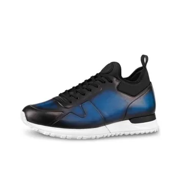 LOUIS VUITTON Run Away Cushioning Abrasion Resistant Breathable Low Top Casual Shoes Men's Blue Black