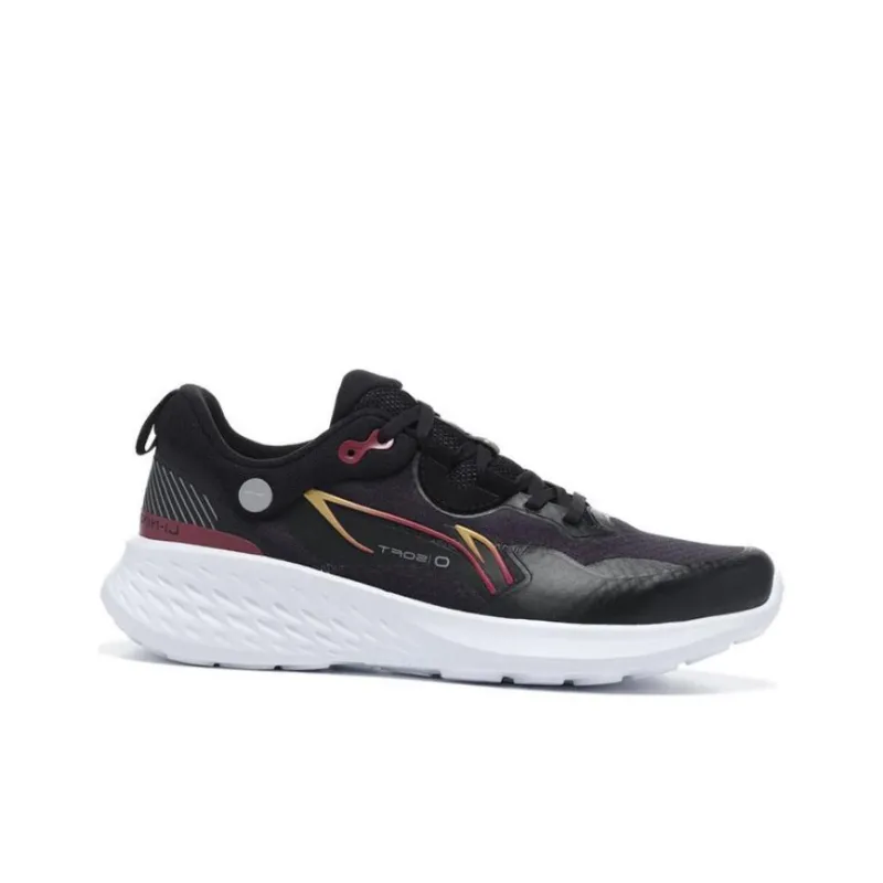 LiNing Soft Element Durable Breathable Low Top Casual Shoes Men's Black Red-1