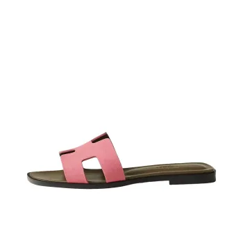 HERMES Oran Sandal Rose Du Desert Goatskin