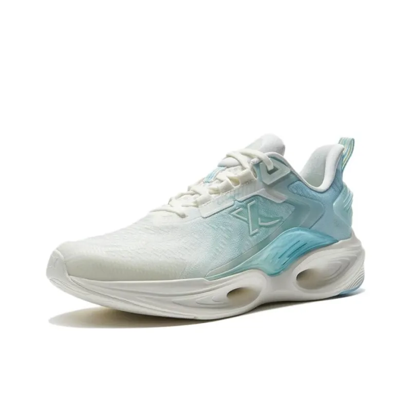 XTEP Qing Feng 6.0 Durable Breathable Low Top Sprint Running Shoes Men's Sail White Cirrus Blue-1