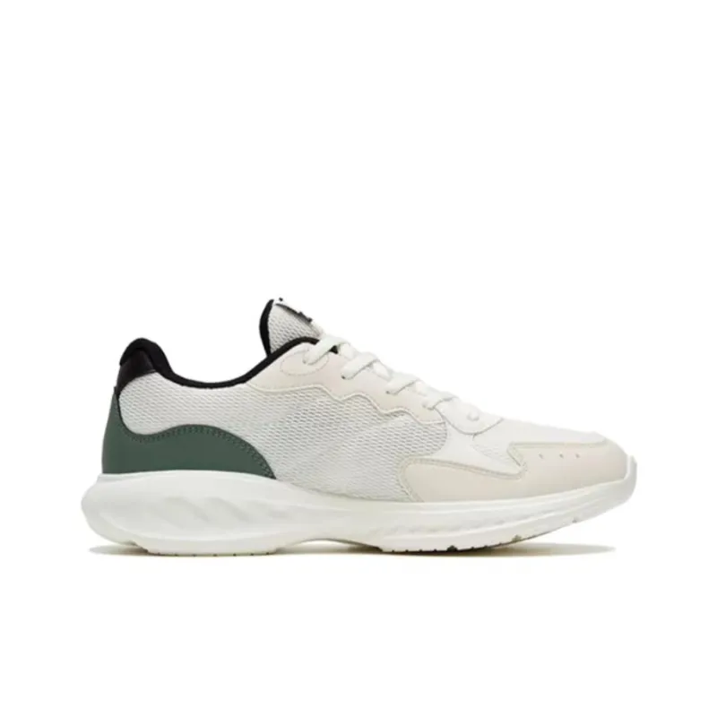 Anta Nebula Cushioning, Slip Resistant, And Abrasion Resistant Low Top Casual Running Shoes Men's White Gray Green-1
