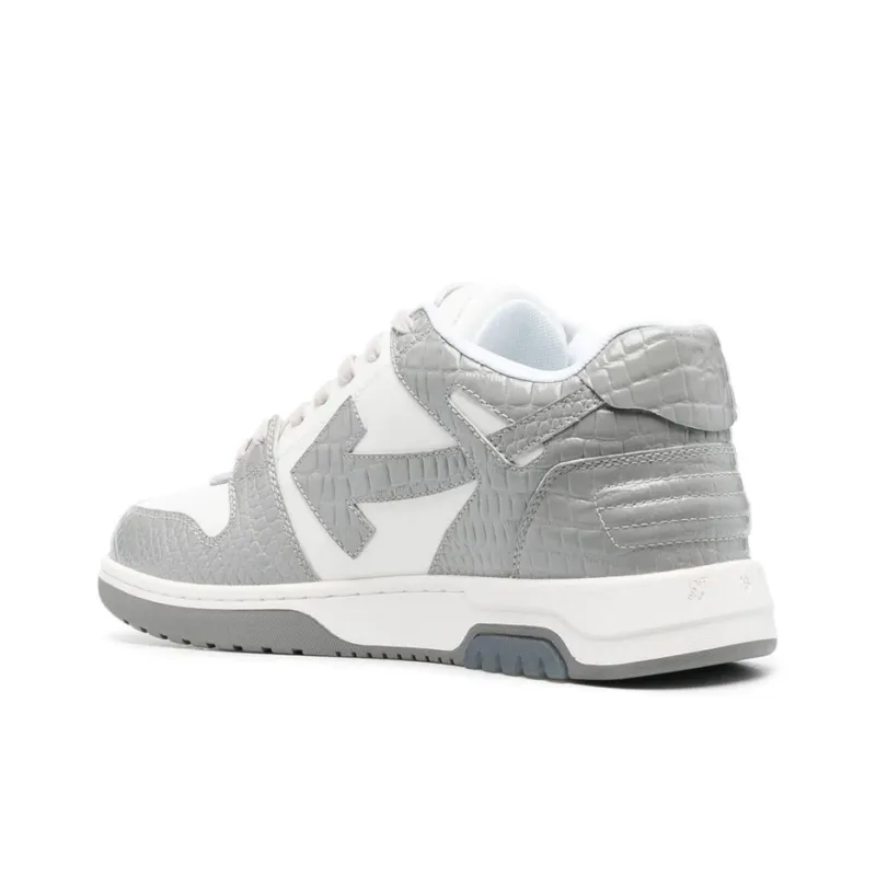 OFF WHITE Out Of Office Croco Print Sneaker 'Grey White'-3