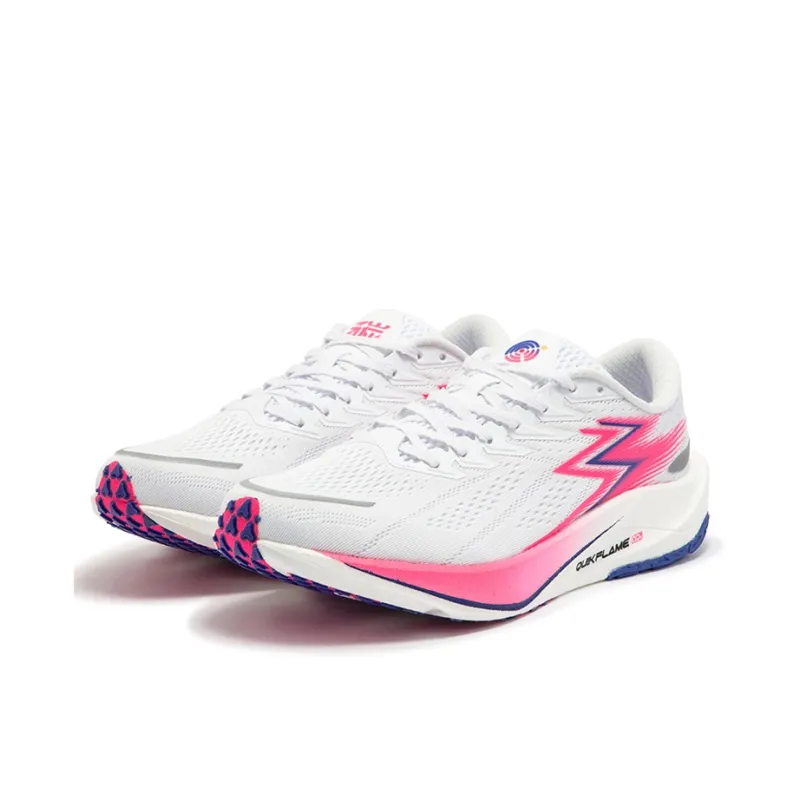 361° 2.5 Pro Anti Slip Wear Resistant Low Top Long Distance Running Shoes Unisex White Pink Red-2