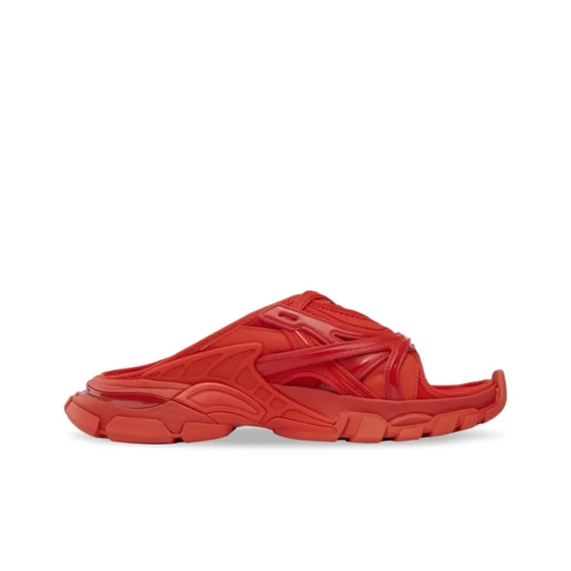 Balenciaga Abrasion Resistant Slide Slippers Men's Red-1