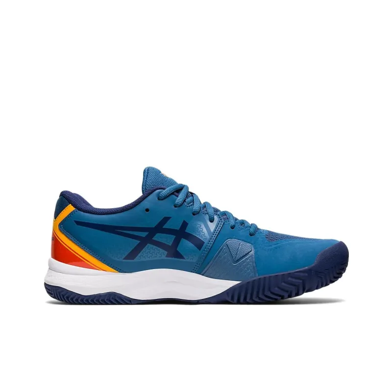 Asics Gel Challenger 13 Abrasion Resistant Breathable Low Top Tennis Shoes Blue Yellow-1