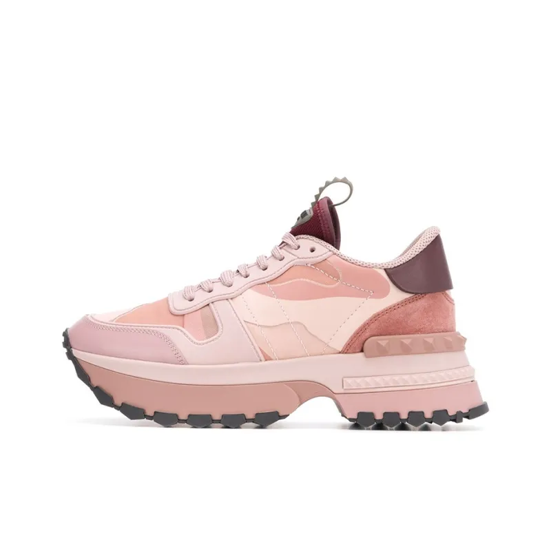 Valentino Rockrunner Wear Resistant Low Top Casual Shoes Women's Pink-0