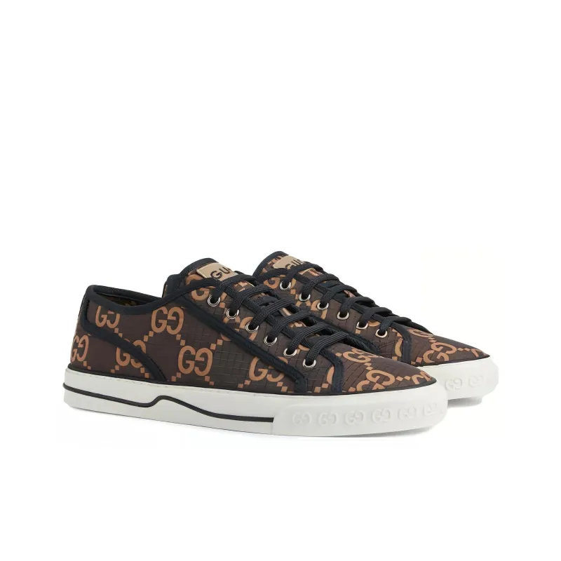 GUCCI Tennis 1977 Low 'GG Monogram Ebony Beige'-2