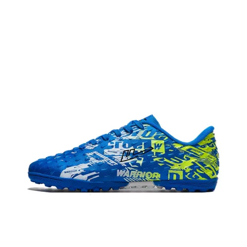 WARRIOR Soccer Shoes Unisex Low-Top Royal Blue With Yellow And White