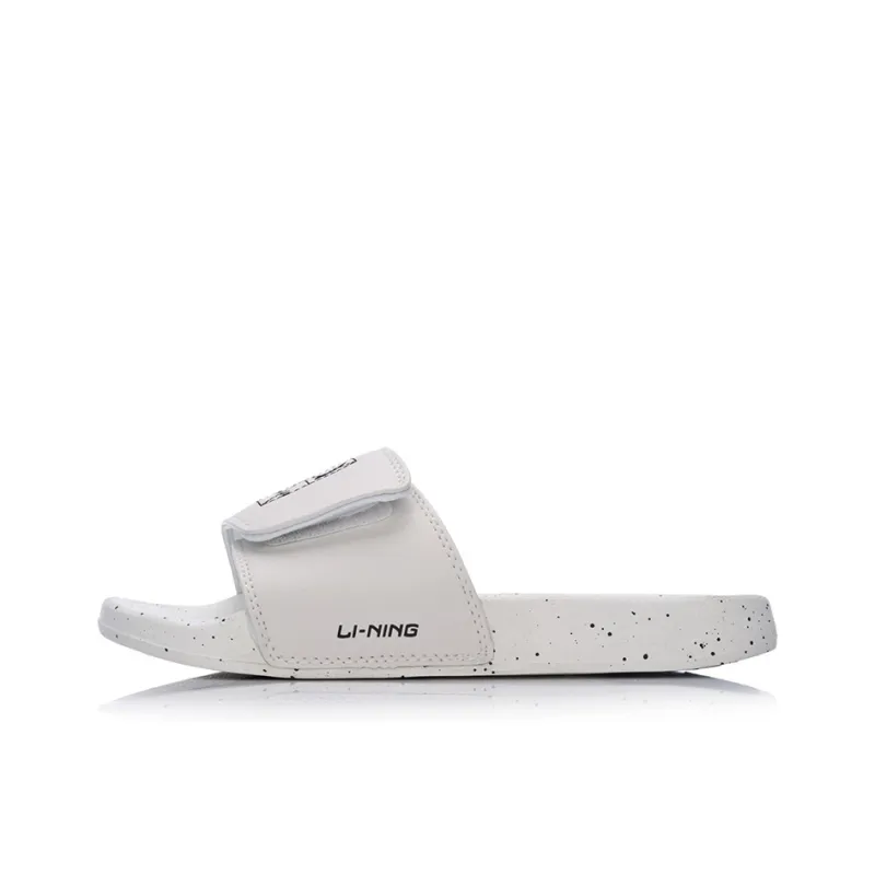 LiNing Hot Slide Slippers Men's White-0