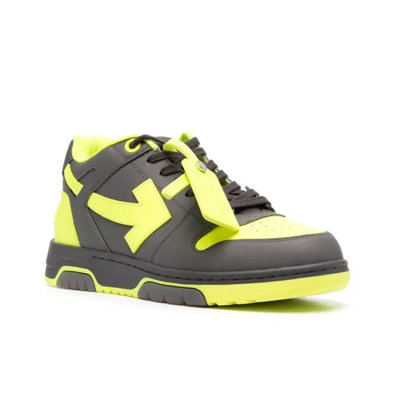 OFF WHITE Out Of Office Stylish Skateboarding Shoes Unisex Black Yellow-2