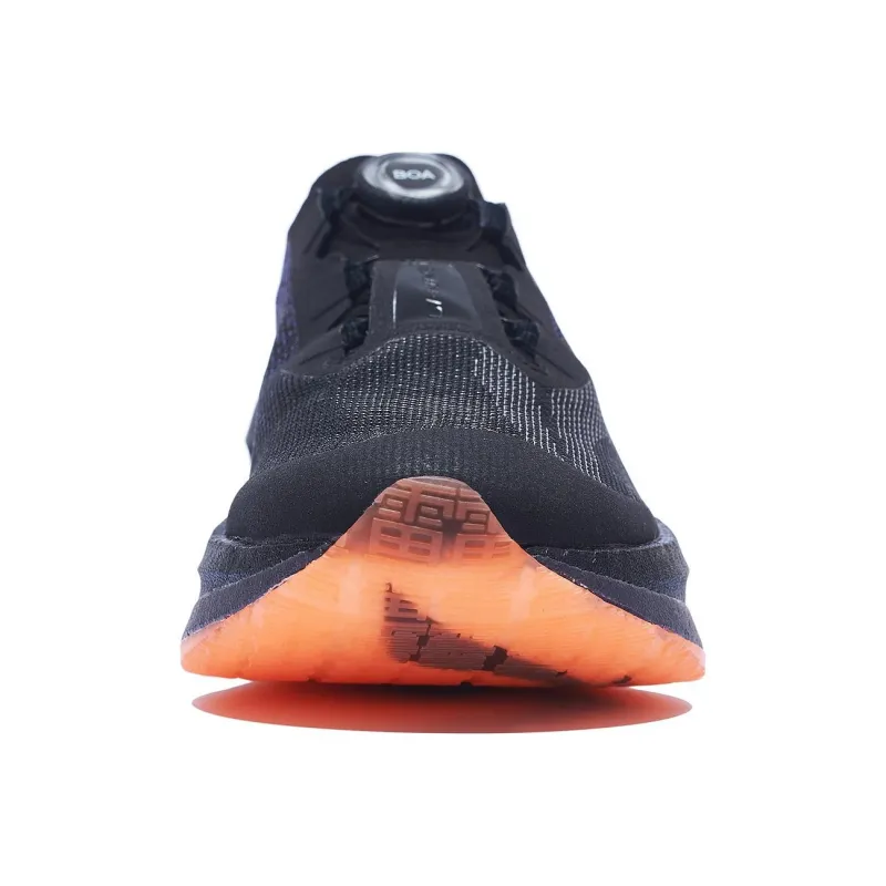 LiNing Jueying 䨻 Cushioned Slip Resistant Breathable Rebound Low Top Running Shoes Black Purple-4
