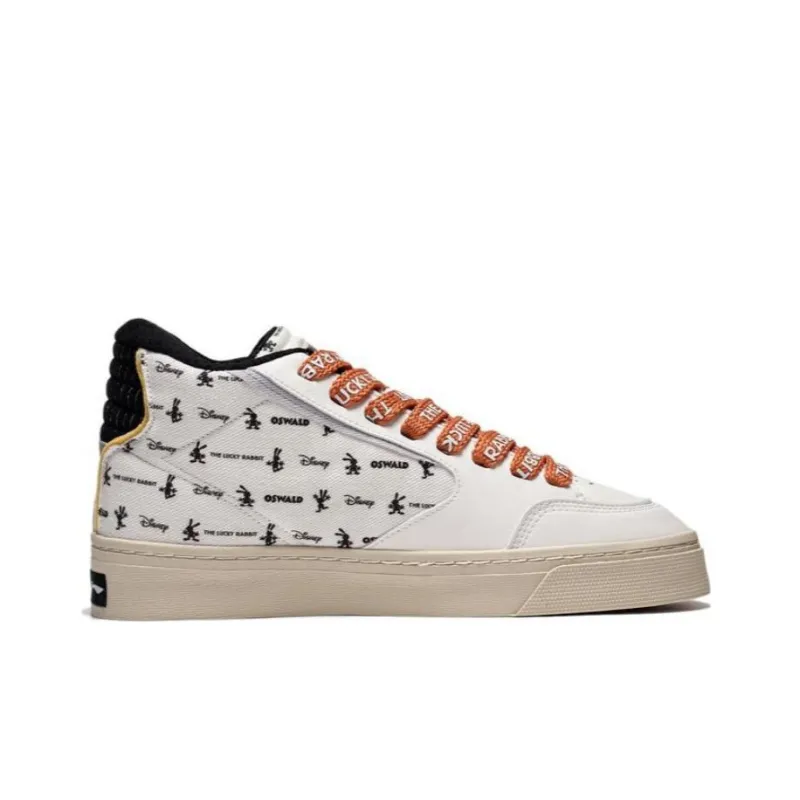 LiNing Wei Wu 180 180 Durable Breathable Mid Top Skateboard Culture Shoes Men's White Black-1