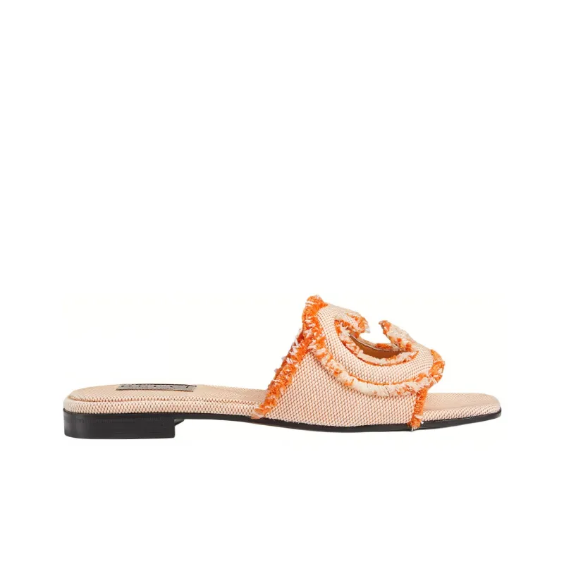 GUCCI Interlocking Slide Slippers Women's Orange-1