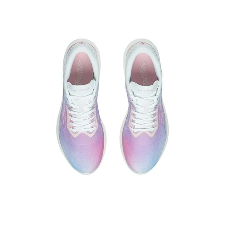 LiNing Qingyi LS Breathable Low Top Sports Casual Shoes Women's White Pink Blue-3