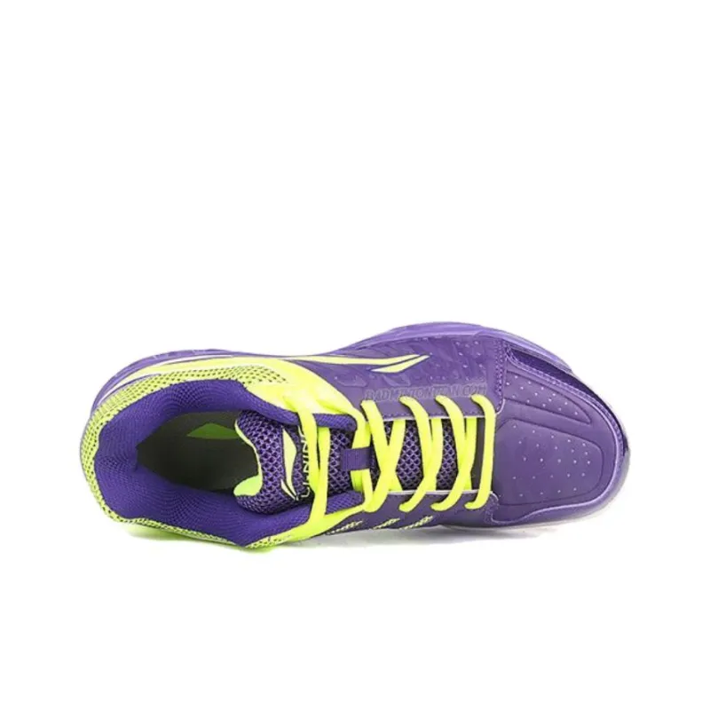 LiNing Lightning Strike Cushioning Anti-Slip And Wear-Resistant Low-Top Badminton Shoes Men's Purple-3