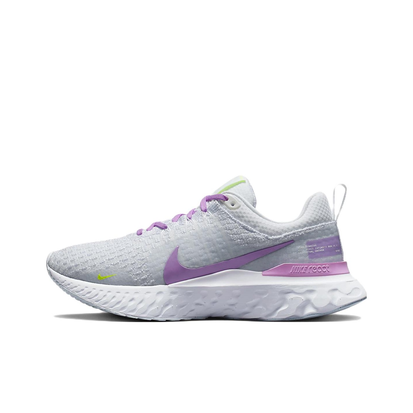 Nike React Infinity Run Flyknit 3 'Grey Rush Fuchsia