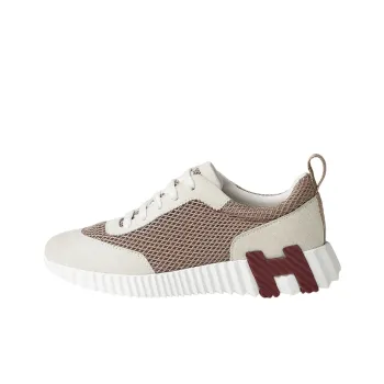 HERMES Bouncing Abrasion Resistant Low Top Sports Casual Shoes Women's Greige