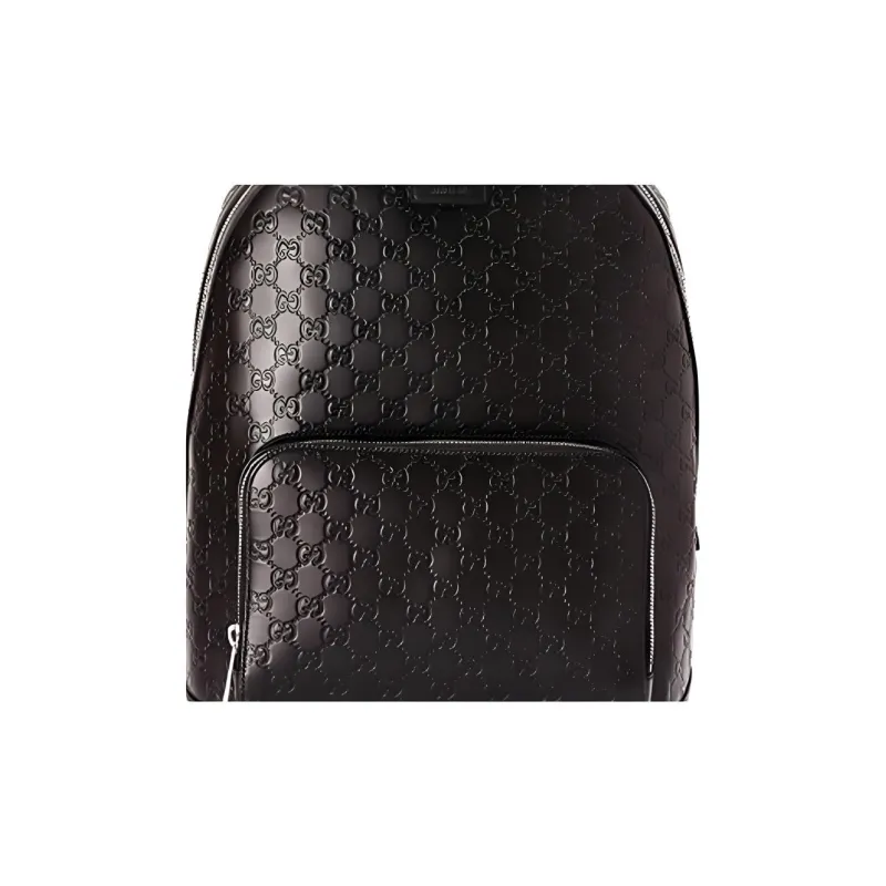GUCCI GG Matelassé Leather Backpack Men's Black-3