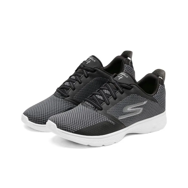 Skechers Go Walk 4 Elect Cushioning Anti-Slip And Wear-Resistant Low-Top Casual Shoes Men Black-2