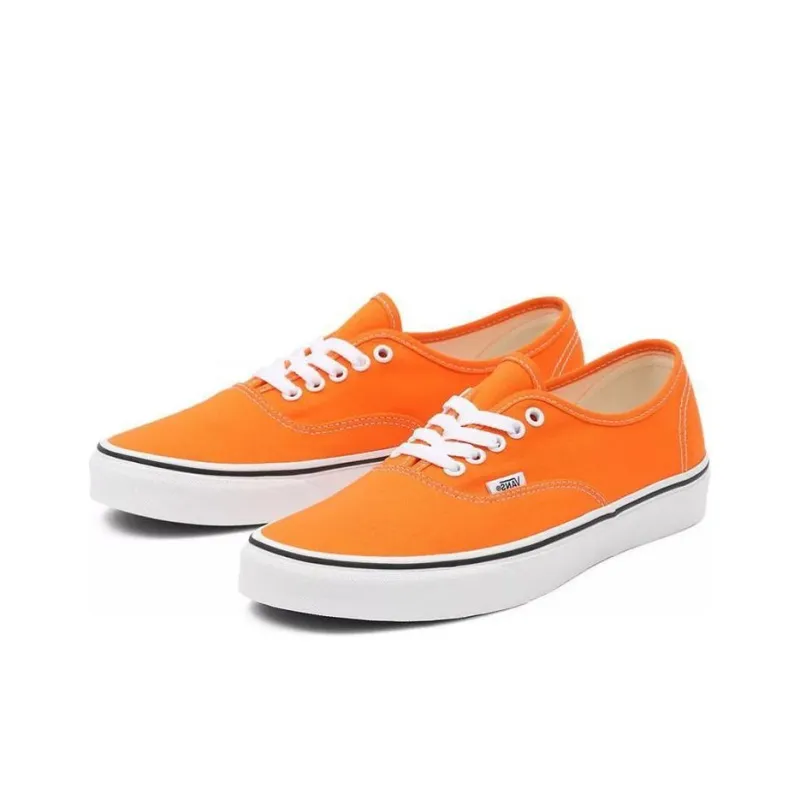 Vans Authentic Casual Fashion Skate Shoes Unisex Orange-2