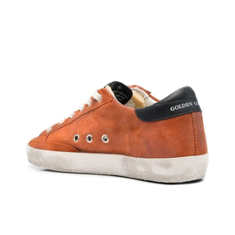 Golden Goose Super Star Stylish Skateboarding Shoes Women's Orange Black Old fashioned-3