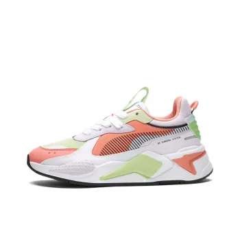 PUMA Mismatched Cushioning Anti-Slip And Wear-Resistant Mid-Top Sports Casual Shoes Women's White Peach Pink