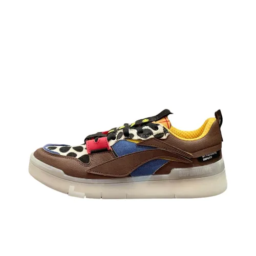 Disney LiNing Wave Toy Story Durable Breathable Low Top Skateboard Shoes Women's Brown Yellow