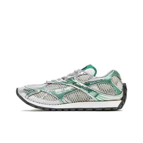 Bottega Veneta Orbit Cushioned Slip Resistant Low Top Casual Shoes Men's Gray Green