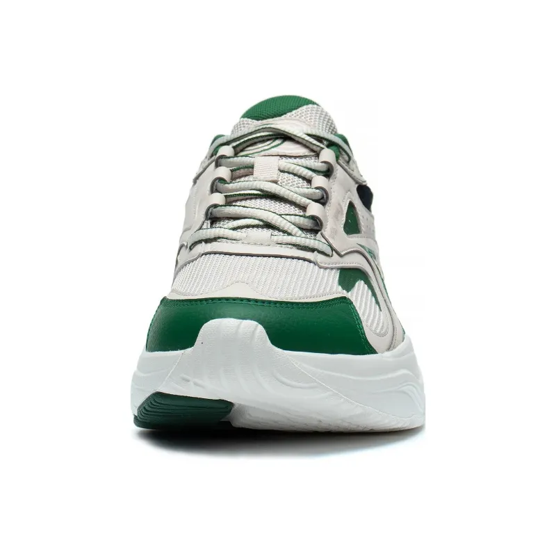 LiNing Meteor Cushioning Anti Slip And Wear Resistant Low Top Running Shoes Oat Gray Spruce Green-3